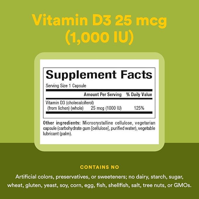 Whole Earth & Sea from Natural Factors, Vitamin D3 1000 IU (25 mcg), Whole Food Supplement, Vegan, 90 Capsules