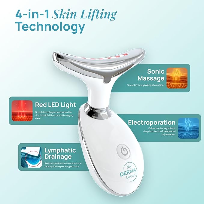 MyoGlow LED Neck Massager & 90-Day Niacinamide Serum