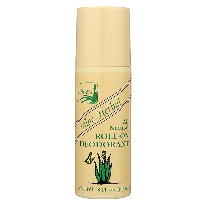 Alvera All Natural Roll-On Deodorant, Aloe Herbal, 3 Fluid Ounce