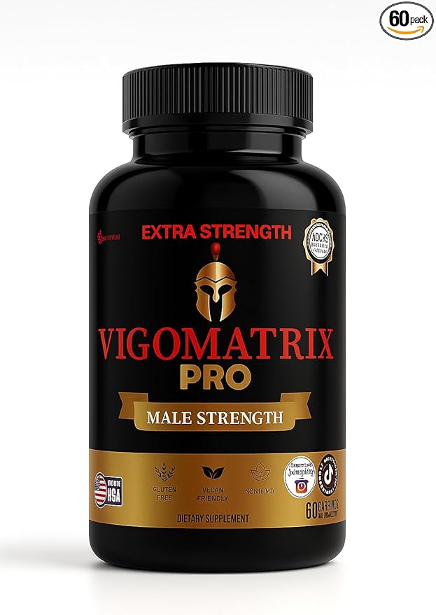 Vigomatrix Pro Extra Strength Male Supplement, 60 Capsules, Vegan, Gluten Free, Non-GMO (1)