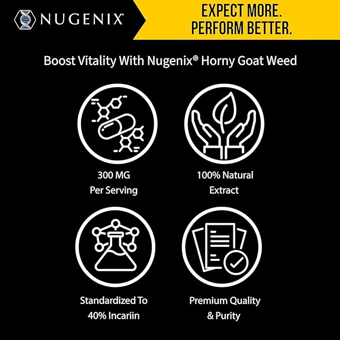 Nugenix Essentials Horny Goat Weed Extract - Epimedium Extract - 30 Capsules