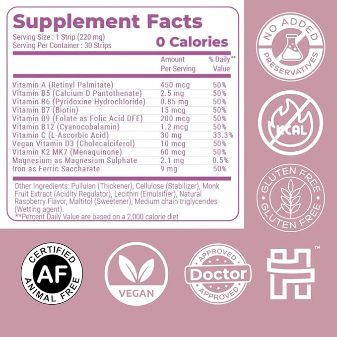 NutriHugs Multivitamins Oral Thin Film Strips