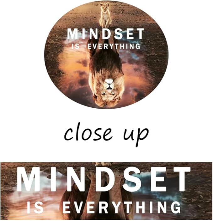 Mindset is Everything Inspirational Canvas Wall Art Motivational Painting Inspiration Quotes Success Posters Prints Artwork Modern Gym Home Office Decor Framed Ready to Hang[24" W x 36" H]