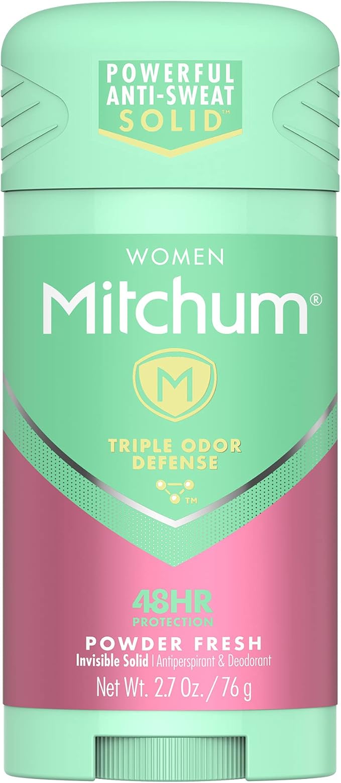 Women's Deodorant by Mitchum, Solid Antiperspirant Deodorant Stick, Powder Fresh, 2.7 Oz (Pack of 1)