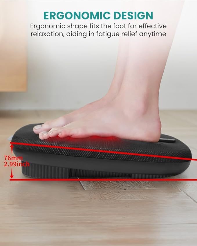 Nekteck Shiatsu Foot Massager with Heat, FSA Eligible Electric Kneading Feet Massage Machine for Plantar Fasciitis Pain Relief, Built-in Infrared Heat Function for Home and Office Relax, HSA Eligible