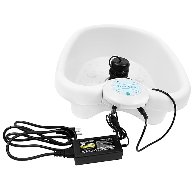 Ionic Foot Bath Detox Machine, Foot Cleaner Machine, Ion Cleanse Negative Feet Bath Spa Kit with Heating Belt, Time Setting, Massage Tub