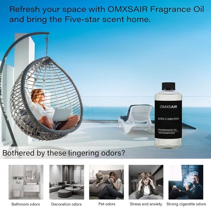 Hotel Diffuser Oil Inspired by The Ritz Carlton Hotel Scent 500ml/16.9Fl oz - Essential Oil Diffuser Refill– Luxury Hotel Aroma Oi Long Lasting HVAC Diffuser Oil for Home & Spa Use