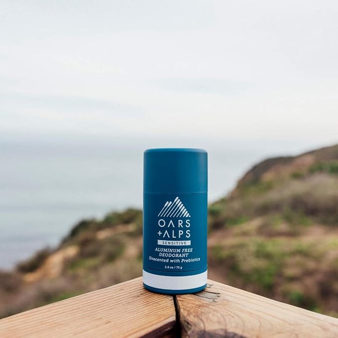 Oars + Alps Aluminum Free Deodorant for Men and Women, Dermatologist Tested and for Sensitive Skin, Travel Size, Unscented, 1 Pack, 2.6 Oz