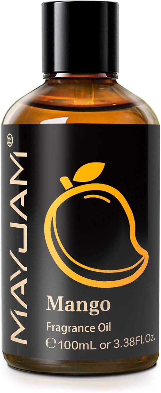 100ML/3.38FL.OZ Mango Fragrance Oils with Glass Dropper, Essential Oils for Diffusers for Home, Long Lasting Scented Oils for Diffusers Soap Candle Making