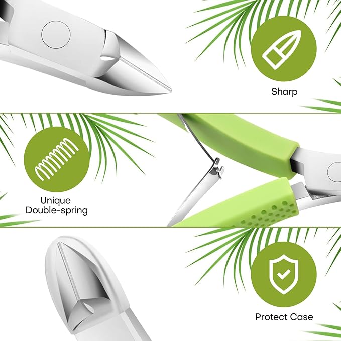 Cuticle Trimmer, Professional Nail Cuticle Cutter, Stainless Steel Cuticle Remover Nippers with Non-Slip Silicone Handle, Manicure Tools for Nail Care，Cuticle Clipper for Nails Dead Skin.