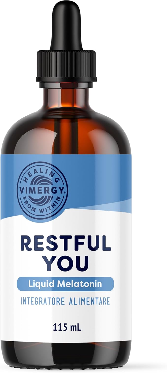 Vimergy Melatonin 5 mg – Natural Sleep Aid – Sleep Supplement – Helps You Fall Asleep Faster & Stay Asleep Longer - Non-GMO, Gluten-Free, Kosher, Soy-Free, Vegan, Paleo (115 mL)
