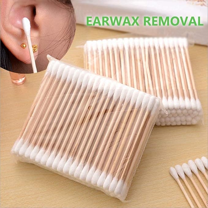 Cotton Swabs with Wooden Sticks/Biodegradable Cotton Buds 2000pcs