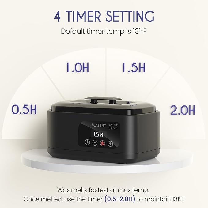 Wattne Paraffin Wax Machine for Hands & Feet – Paraffin Wax Warmer Moisturizing Kit with Auto-Timer & Precision Temperature Control, Paraffin Wax Bath for Arthritis, Dry Skin Care, Home Spa-Black