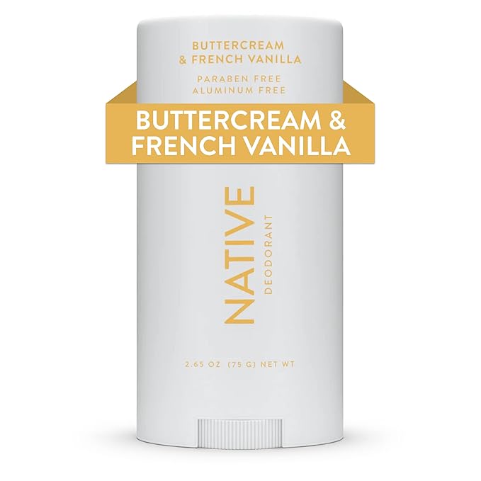 Native Aluminum-Free Clean Deodorant with Natural Derived Ingredients, 72HR odor control | Deodorant for Women and Men | Baking Soda, Coconut Oil, Shea Butter | Buttercream & Vanilla