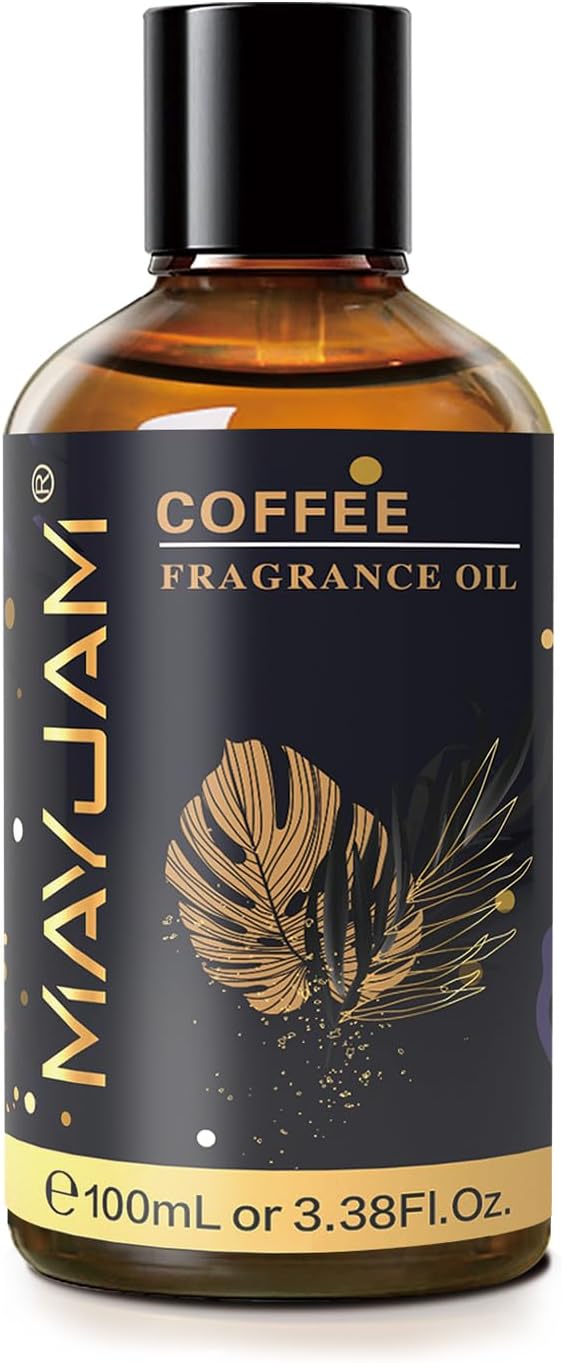 100ML/3.38FL.OZ Coffee Fragrance Oils with Glass Dropper, Essential Oils for Diffusers for Home, Long Lasting Scented Oils for Diffusers Soap Candle Making