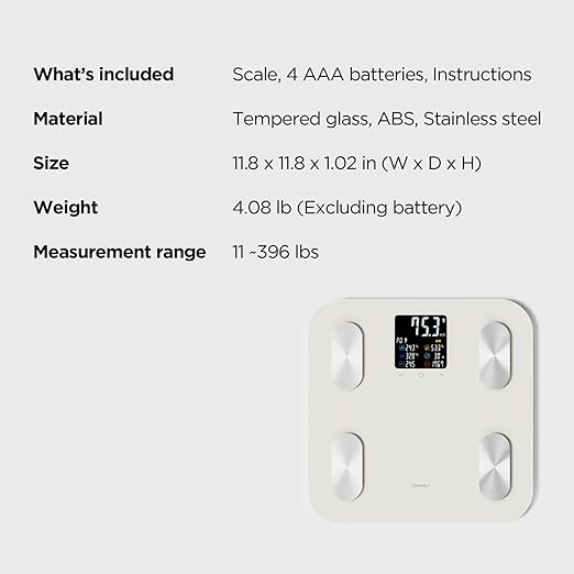 mooas Smart Scale for Body Weight Fat Bluetooth Scale, Digital Bathroom Scale with BMI, Body Fat, Muscle Mass 19 Body Composition, LCD Accurate Bluetooth Scale for Home Smartphone App, 396 lbs (Green)