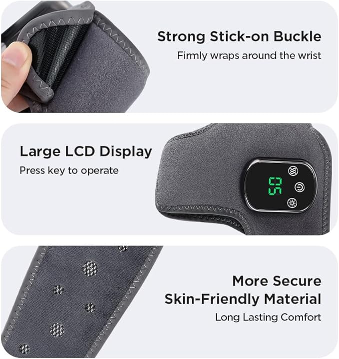 Soleva Foot Massager,3-in-1 Wireless Foot Massager with Heat, Cordless Ankle Wrap, 3 Vibration Modes & 5 Heat Levels, for Plantar Fasciitis & Achilles Tendinitis Relief(Color:2pcs)