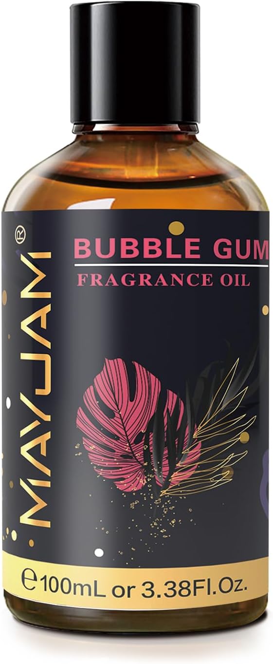 100ML/3.38FL.OZ Bubble Gum Fragrance Oils with Glass Dropper, Essential Oils for Diffusers for Home, Long Lasting Scented Oils for Diffusers Soap Candle Making