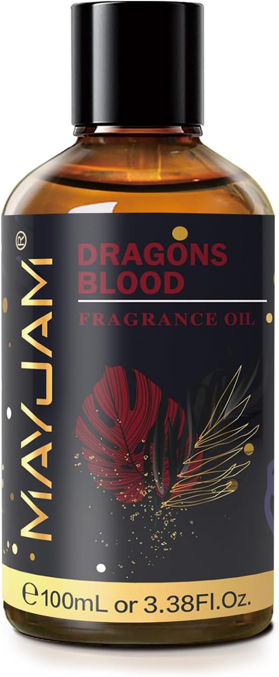 100ML/3.38FL.OZ Dragons Blood Fragrance Oils with Glass Dropper, Essential Oils for Diffusers for Home, Long Lasting Scented Oils for Diffusers Soap Candle Making