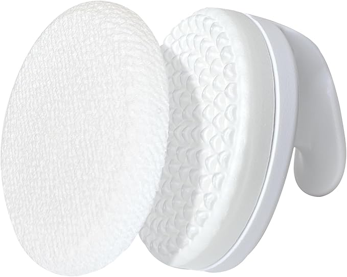 Deep Clean Body Scrubber with Ergonomic Handle | Exfoliating Shower Brush for Gentle, Deep Cleaning & Improved Circulation, White, 1 Pack