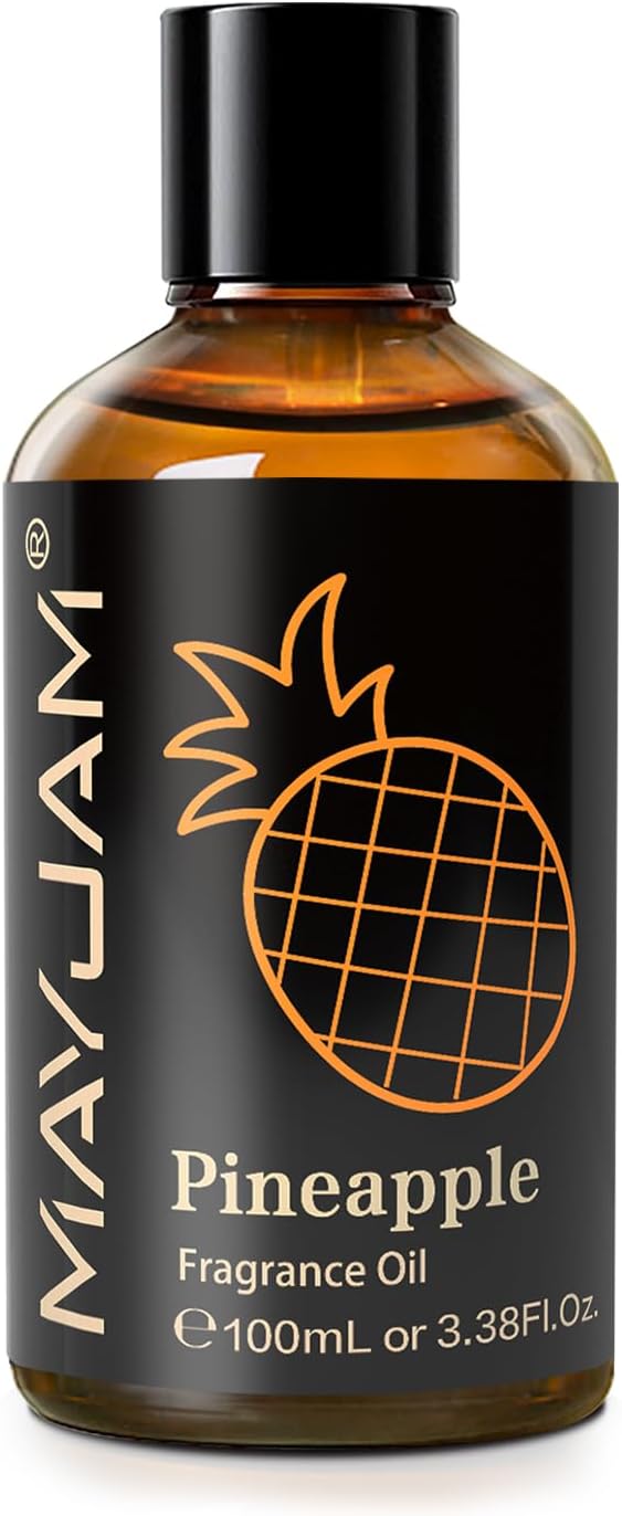 100ML/3.38FL.OZ Pineapple Fragrance Oils with Glass Dropper, Essential Oils for Diffusers for Home, Long Lasting Scented Oils for Diffusers Soap Candle Making