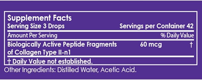 Vital 3 Joint Solution Clinically Proven Liquid Knee Relief Supplement Biologically Active Fragments of Collagen Type II-n1 Supports Joint Flexibility and Mobility