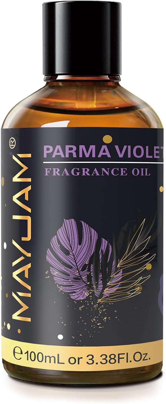 100ML/3.38FL.OZ Parma Violet Fragrance Oils with Glass Dropper, Essential Oils for Diffusers for Home, Long Lasting Scented Oils for Diffusers Soap Candle Making