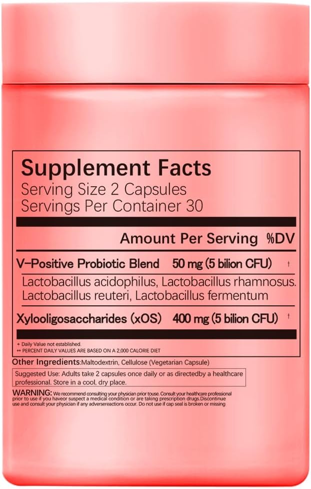 Women's Vaginal Health Supplement,Vaginal Probiotics for Women pH Balance Prebiotics & Lactobacillus Probiotic,Promote Healthy Vaginal Odor & Vaginal Flora, 60 Count