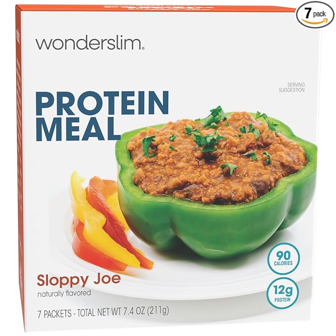 WonderSlim Protein Meal, Sloppy Joe Mix, 12g Protein, Gluten Free (7ct)