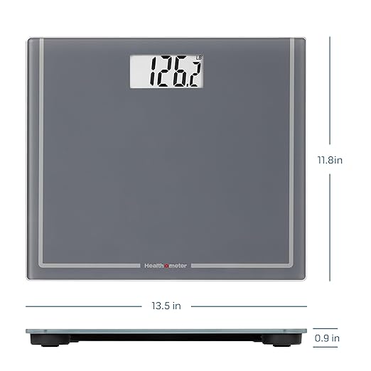 Health o meter Extra Wide Digital Scale – 500 lb Capacity, Accurate, 13.5"x11.8" Platform, Tracks 4 Users, 3.5"x 1.6" LCD, 2 AAA Batteries, Precision Weighing, 5-Year Limited Warranty