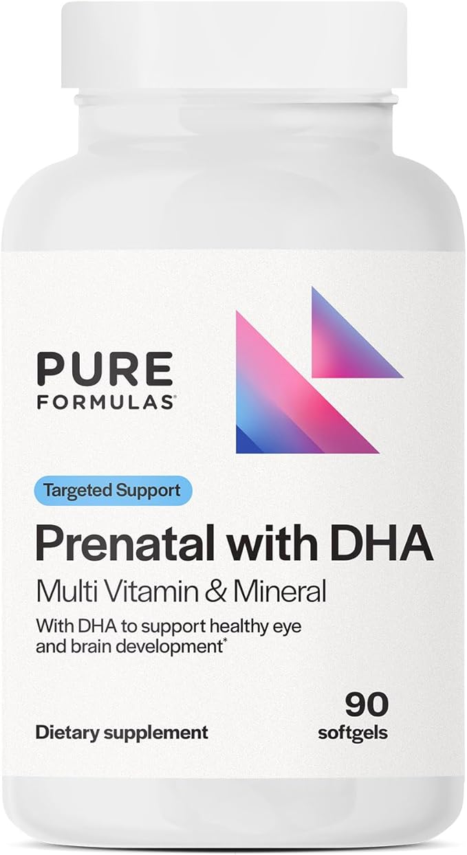 PureFormulas Prenatal with DHA Multi Vitamin & Mineral - 90 Softgels