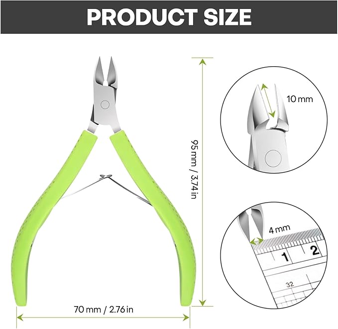 Cuticle Trimmer, Professional Nail Cuticle Cutter, Stainless Steel Cuticle Remover Nippers with Non-Slip Silicone Handle, Manicure Tools for Nail Care，Cuticle Clipper for Nails Dead Skin.