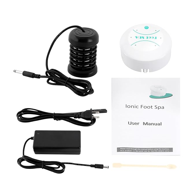 Ionic Foot Bath Detox Machine, Pedicure Foot Spa Bath Detox Foot Spa System for Home Use,Ionic Cleanse Detox Foot Bath Spa Machine with Foot Bath (1PCS (No Foot Basin))
