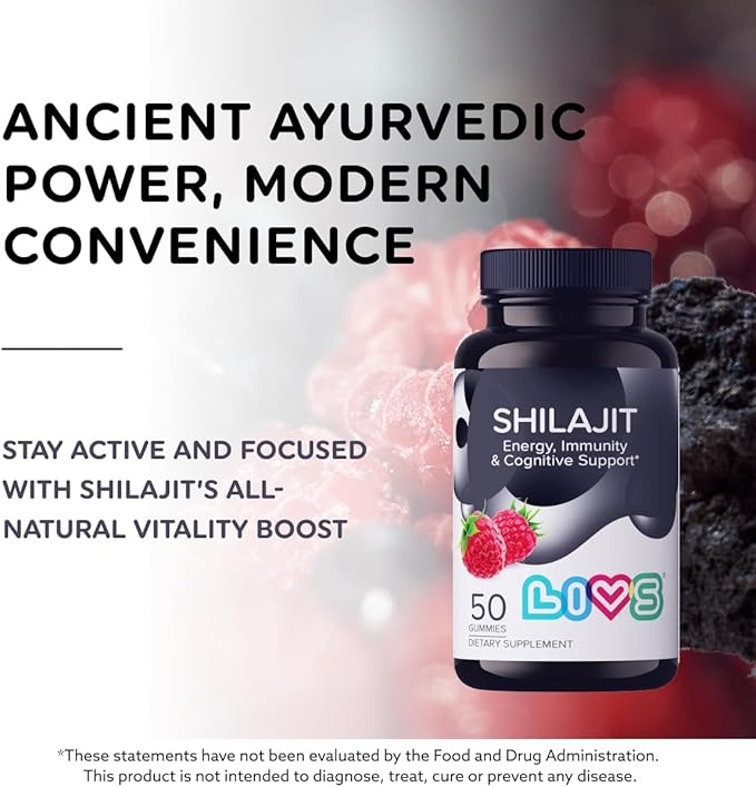 Shilajit Gummies - 10,000mg Pure Himalayan Shilajit with Fulvic Acid & Trace Minerals | Max Strength for Enhanced Energy, Focus & Immune Support | Men & Women's Wellness Supplement - 50 Ct