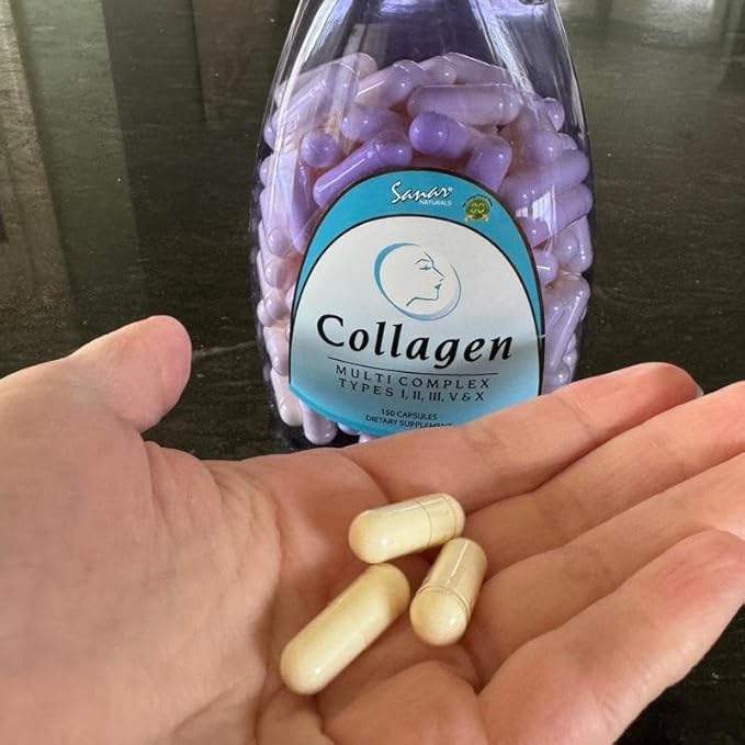 Sanar Naturals Multi Collagen Pills - Type I, II, III, V, X - Extra Strength Hair Skin Nails Joints - Hydrolyzed Collagen for Women and Men, 150 Capsules