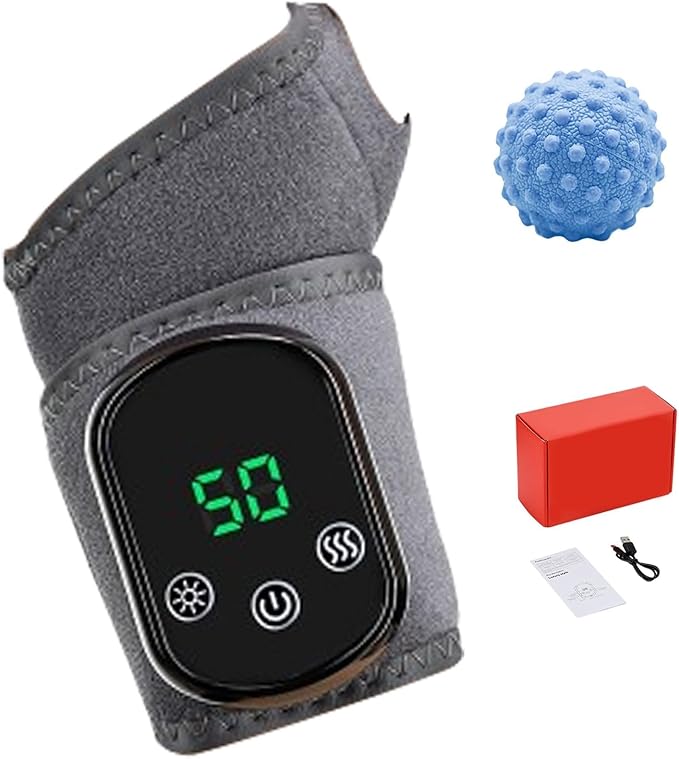 Foot Revive Massager, 3-in-1 Wireless & Portable Foot Massager with 3 Vibration Modes and 5 Heat Levels, for Heel, Arch and Ankle Comfort & Relaxation (Wrist 5 Level *1PCS)