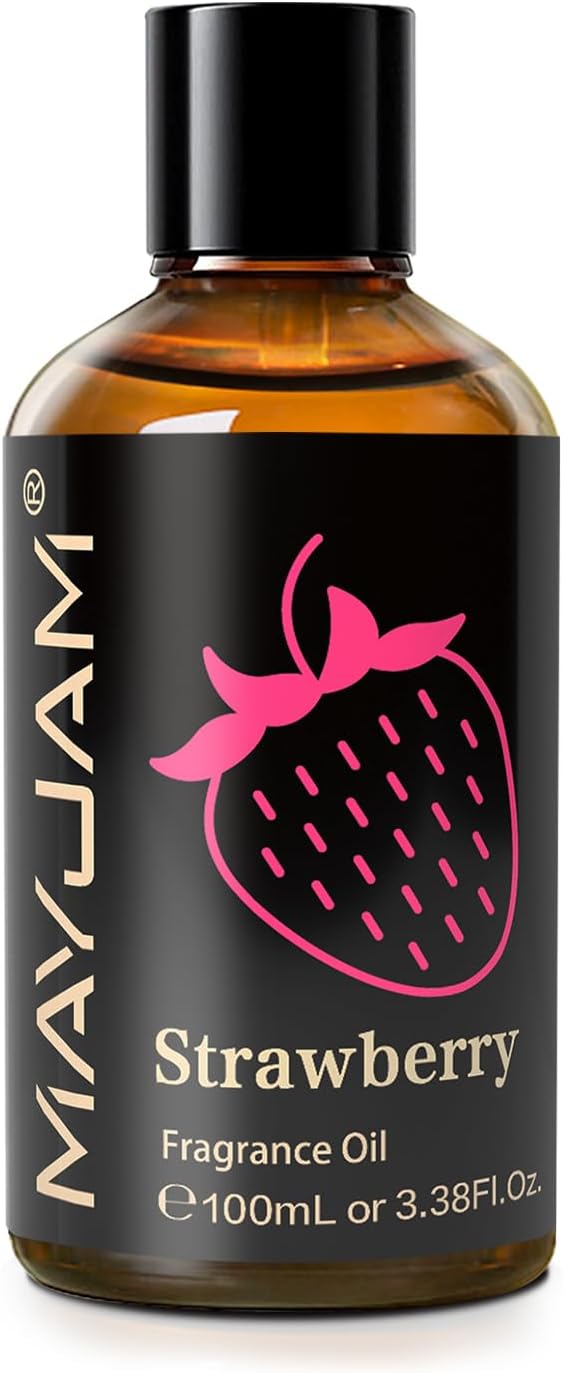 100ML/3.38FL.OZ Strawberry Fragrance Oils with Glass Dropper, Essential Oils for Diffusers for Home, Long Lasting Scented Oils for Diffusers Soap Candle Making