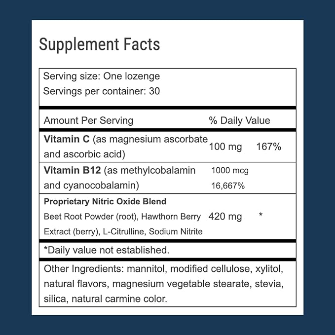 – Circ02, Nitric Oxide Supplement for Men and Women, Supports Immune System, Beet Root, L-Citrulline Formula, Non GMO, Gluten Free, Dairy Free, Soy Free, Vegan (30 Lozenges)