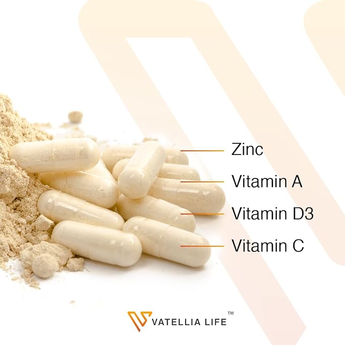 Immune Up High-Absorption Vitamin C, D3, A + Zinc | Immune Support | Improve Cellular Health | Microbial Defense | 120 Capsules (60 Day Supply)