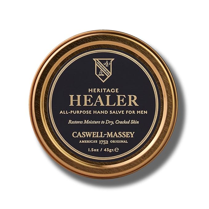 Caswell-Massey Healer All-Purpose Salve, Soothing Hand Cream with Beeswax & Orange, Cedarwood & Rosewood Oils, For Hands, Cuticles & Lips, Made in USA, 1.5 Oz