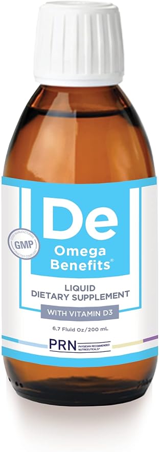 PRN DE Omega Benefits Liquid - Support for Eye Dryness - 2240mg of EPA & DHA in Re-esterfied Triglyceride Form or RTG | 40 Day Supply