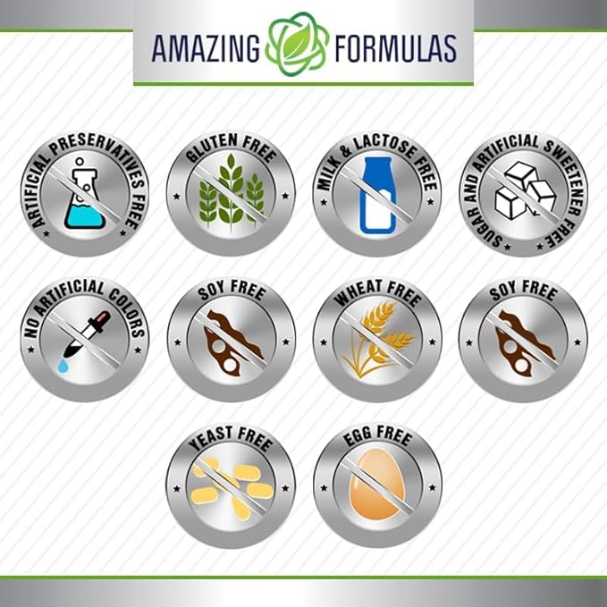 Amazing Formulas Vitamin B6 Pyridoxine Supplement | 25 Mg per Serving | 500 Tablets | Non-GMO | Gluten-Free | Made in USA