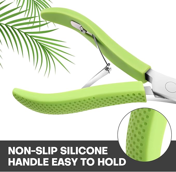 Cuticle Trimmer, Professional Nail Cuticle Cutter, Stainless Steel Cuticle Remover Nippers with Non-Slip Silicone Handle, Manicure Tools for Nail Care，Cuticle Clipper for Nails Dead Skin.