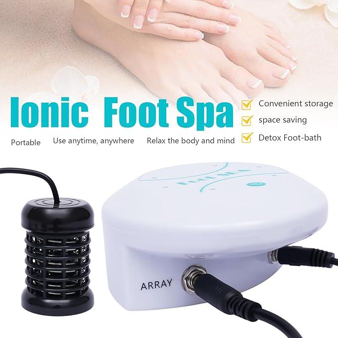 Ionic Detox Foot Bath Machine - Ion Cleanse & Chi Therapy Spa System Ion Aqua Foot Bath Portable,Ion Aqua Foot Bath Beauty Kit For Home, Spa & Beauty Clubs, Regain Health & Vitality