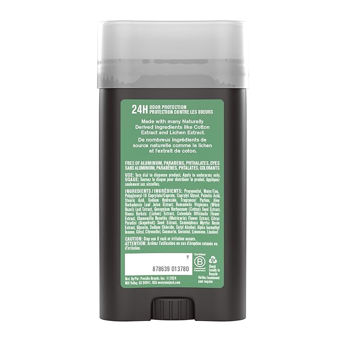 Every Man Jack Pacific Cypress Men’s Deodorant - Stay Fresh with Aluminum Free Deodorant For all Skin Types - Odor Crushing, Long Lasting, with Naturally Derived Ingredients - 3oz (2 Pack)