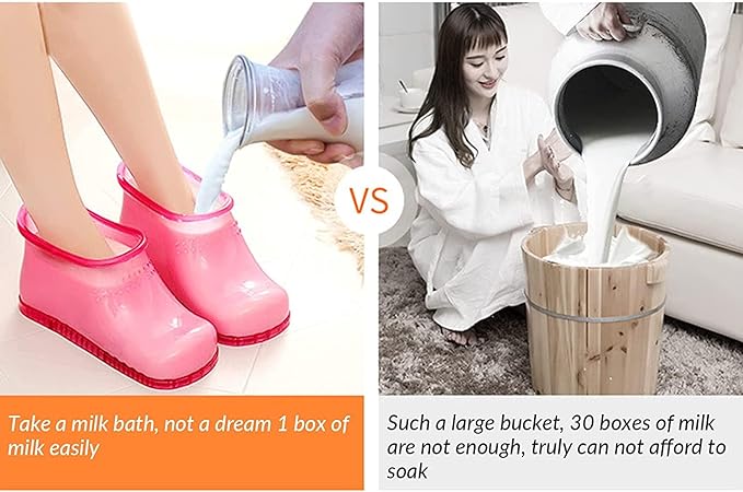 Movable Foot Soaker, Portable Feet Soaking Tub Massage Foot Bath Shoes, Bath Massager Basin Pedicure Feet Spa Shoes for Thermal Massage to Promote Blood Circulation (Large, Blue)