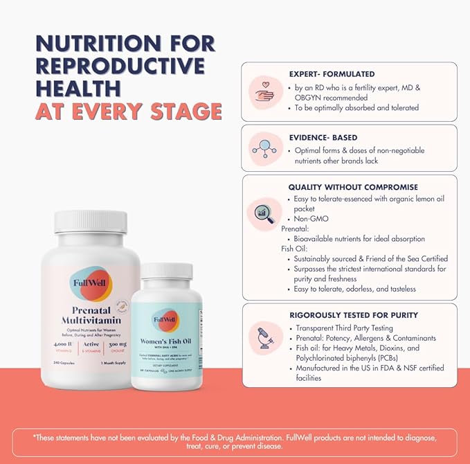 Prenatal Vitamin Lemon + DHA | Omega 3 Fish Oil with DHA & EPA for Brain Development & Nervous System Support | 26+ Vital Nutrients | Dietitian-formulated, 3rd Party Tested, 30 Servings