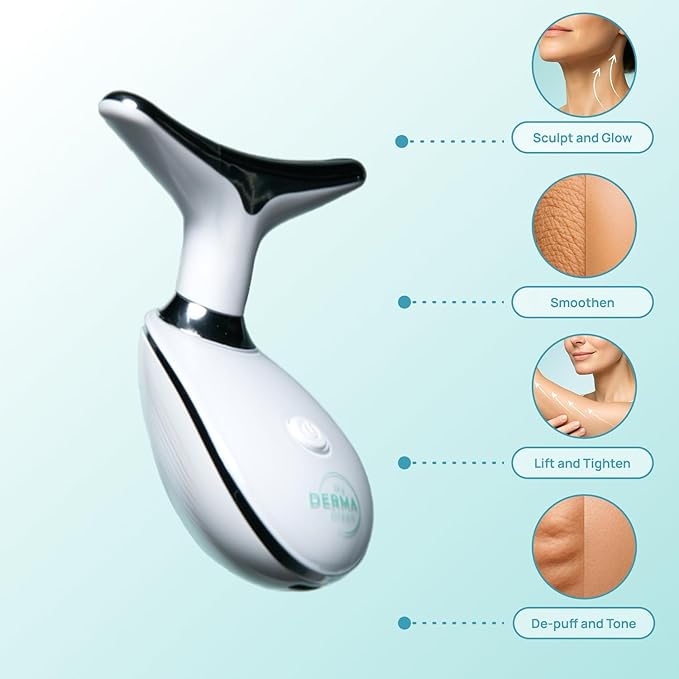 MyoGlow LED Neck Massager & 90-Day Niacinamide Serum