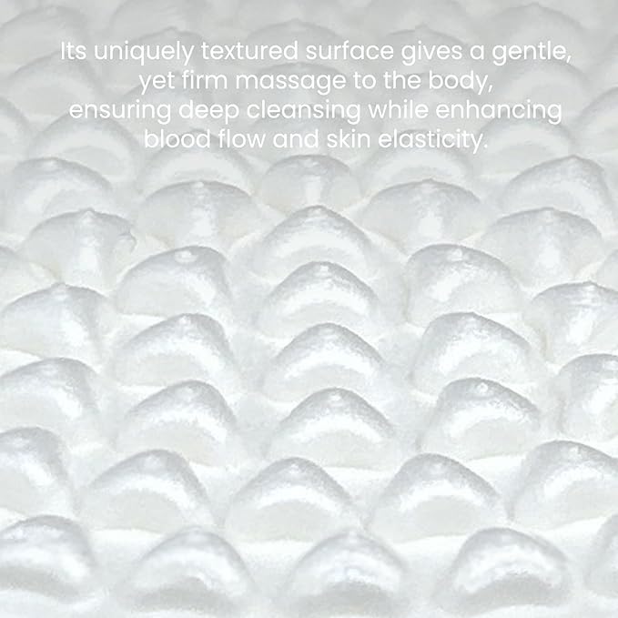 Deep Clean Body Scrubber with Ergonomic Handle | Exfoliating Shower Brush for Gentle, Deep Cleaning & Improved Circulation, White, 1 Pack