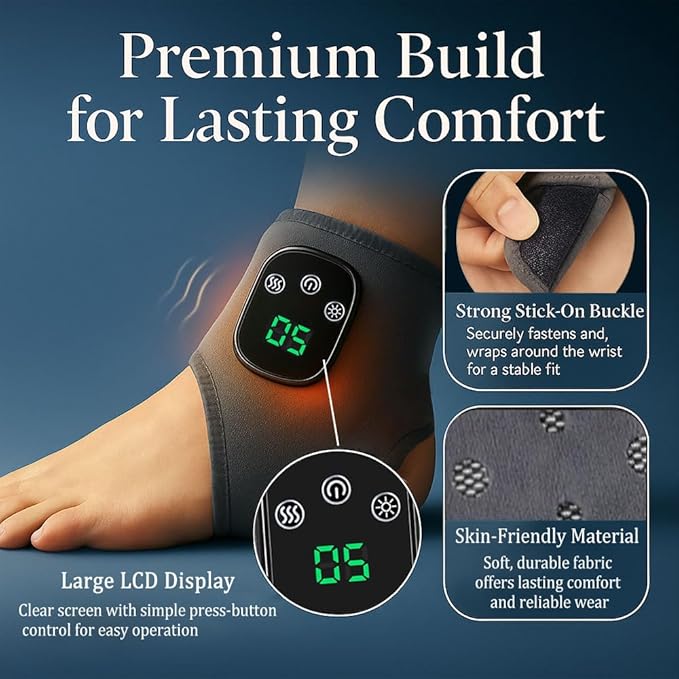 Foot Revive Massager, 3-in-1 Wireless & Portable Foot Massager with 3 Vibration Modes and 5 Heat Levels, for Heel, Arch and Ankle Comfort & Relaxation (Shoulder 5 Level * 1PCS)